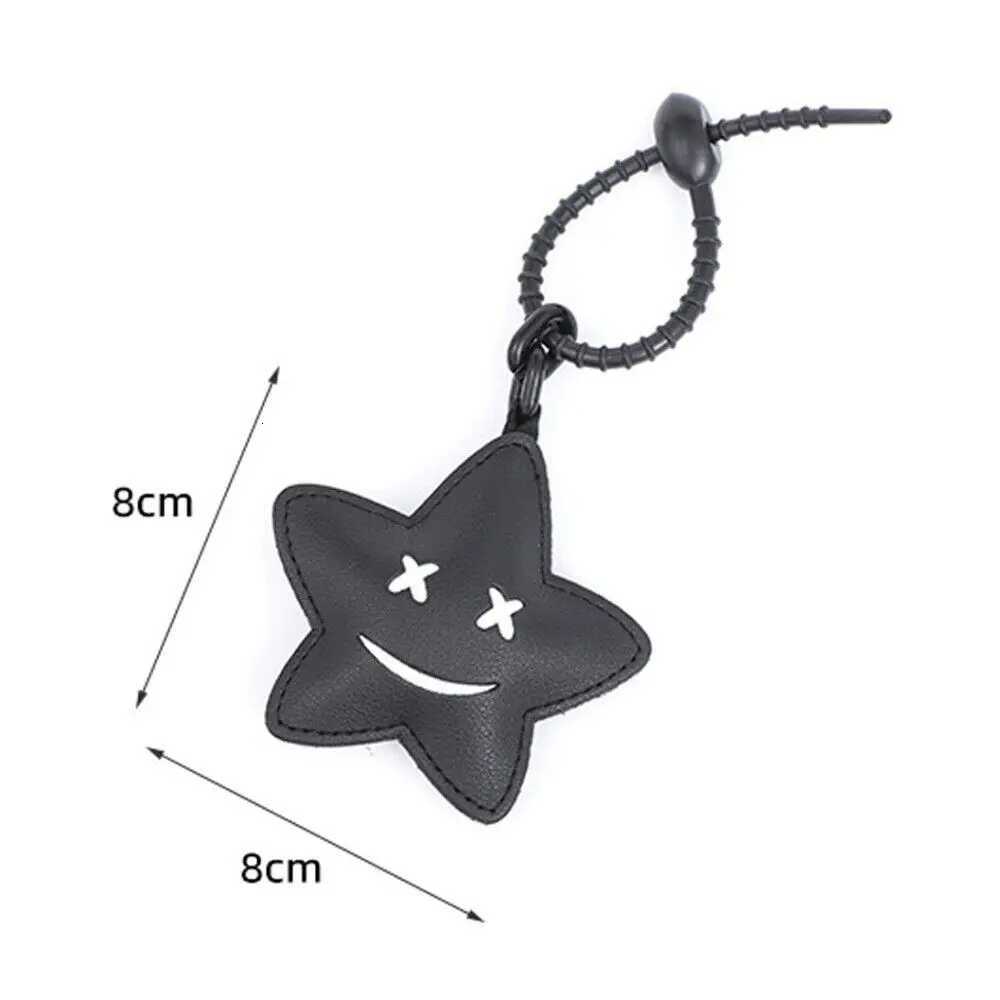 Fashion Pu Leather Cat Keychain Black Cartoon Car Key Pendant Charm Couple Keyring W251021