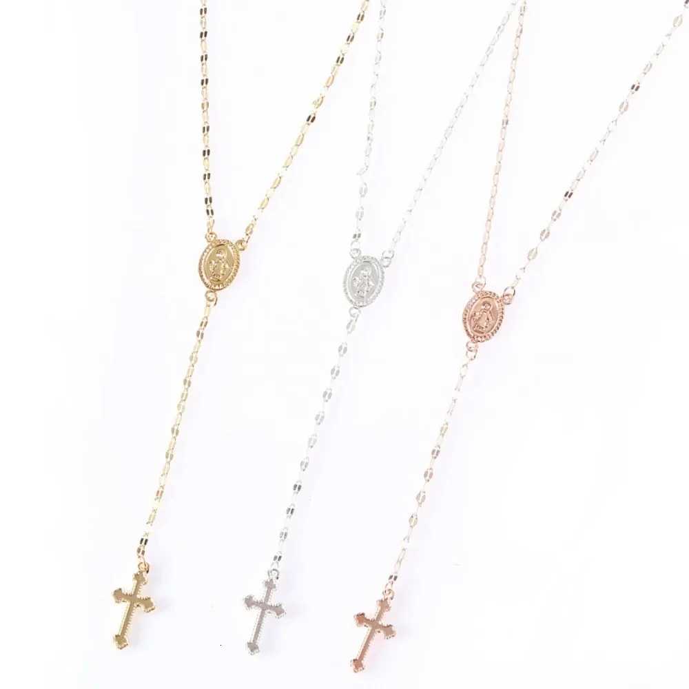 2024 New Fashion Vintage Christian Cross Bohemia Religious Rosary Pendant Necklace for Women Charm Fashion Jewelry Gifts XJ250717