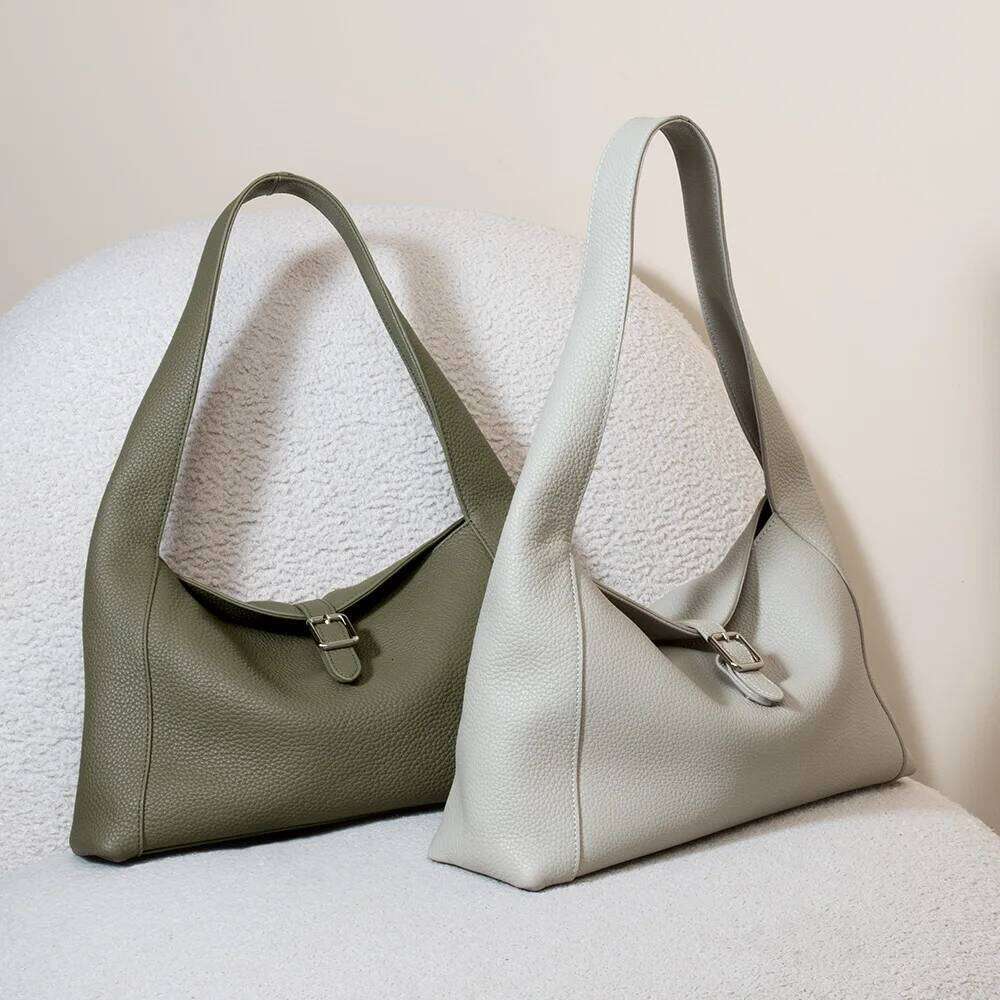 Top Layer Cowhide Women's Armpit New Niche Design Simple Large Capacity High Quality Fashionable Handbag Shoulder Bag Suotong1021