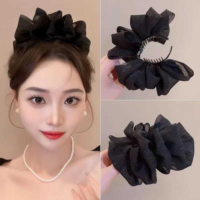 Elegant Temperament Mesh Bubble Hair Clip for Woman Simplicity Ball Head Shark Clip Fashion Girl Ponytail Clip Hair ClawW254021