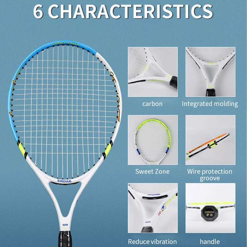 Childrens tennis racket 34 years old Carbon fiber material Boy girl baby professional sports high elasticity super Light W251021