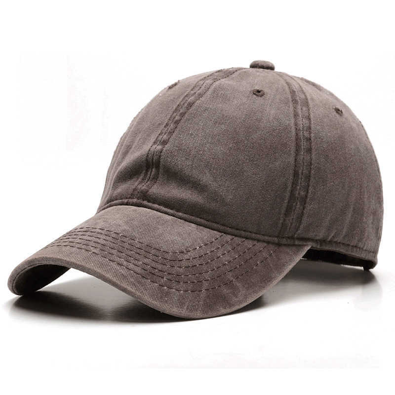 Hat Female Cap Lovers Plate Solid Color Used Cotton Baseball Cap Mens Plate Washed Hat H251020