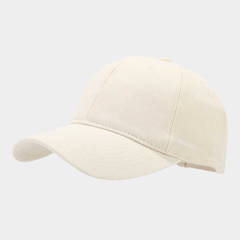Fashion Plain Soft Top Cotton Baseball Cap for Men Slimming Street Hiphop Duckbill Cap for Women H251020