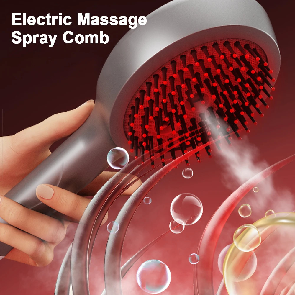 Electric Massage Spray Comb High Frequency Vibration Head Scalp Massager 630nm Red Light Hair Comb Hair Follicle Massage Brush 251020