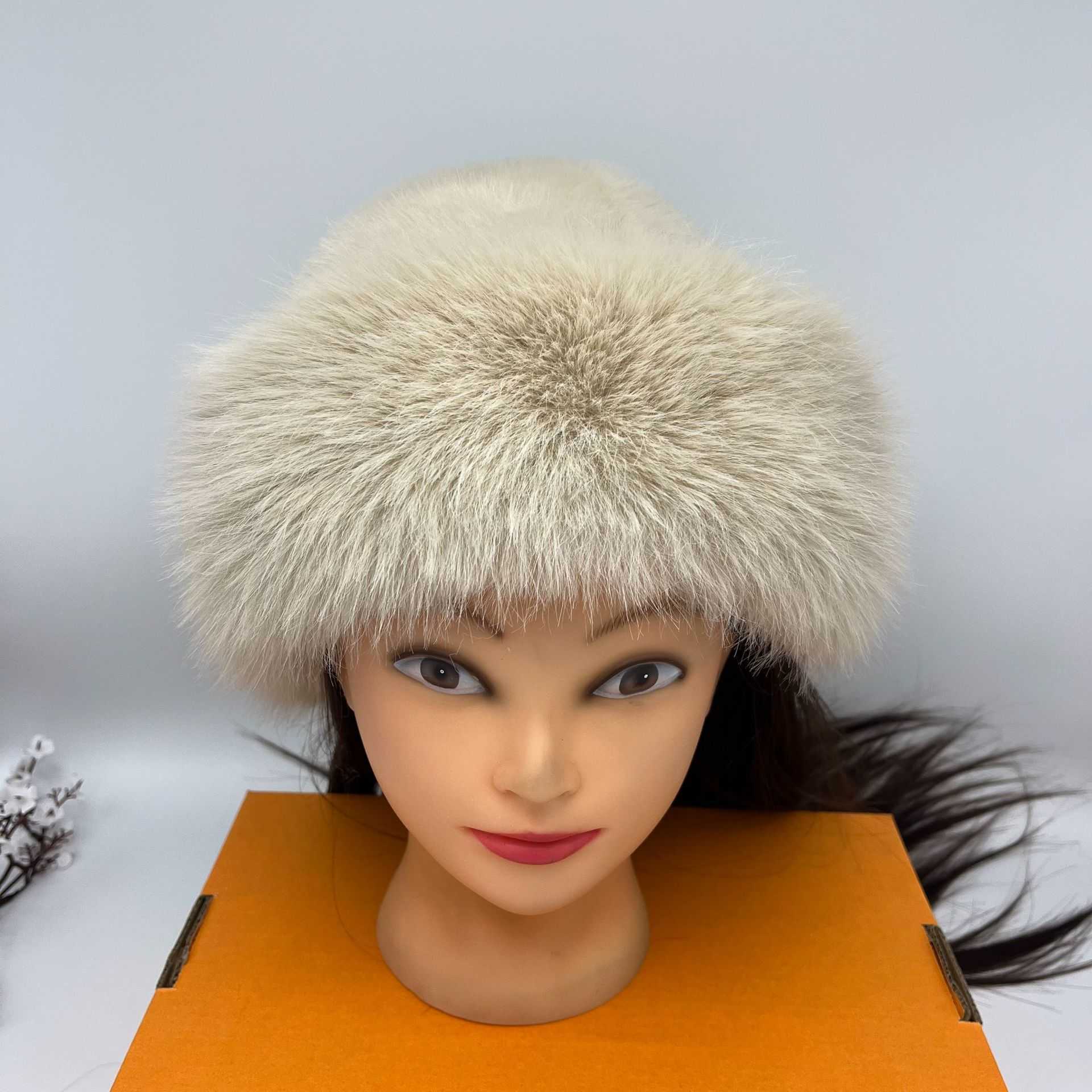Fashion Plush Hat for Women Autumn and Winter Coldproof Warm Northeast Hat Imitation Fox Fur Versatile Ear Protection Hat H251020