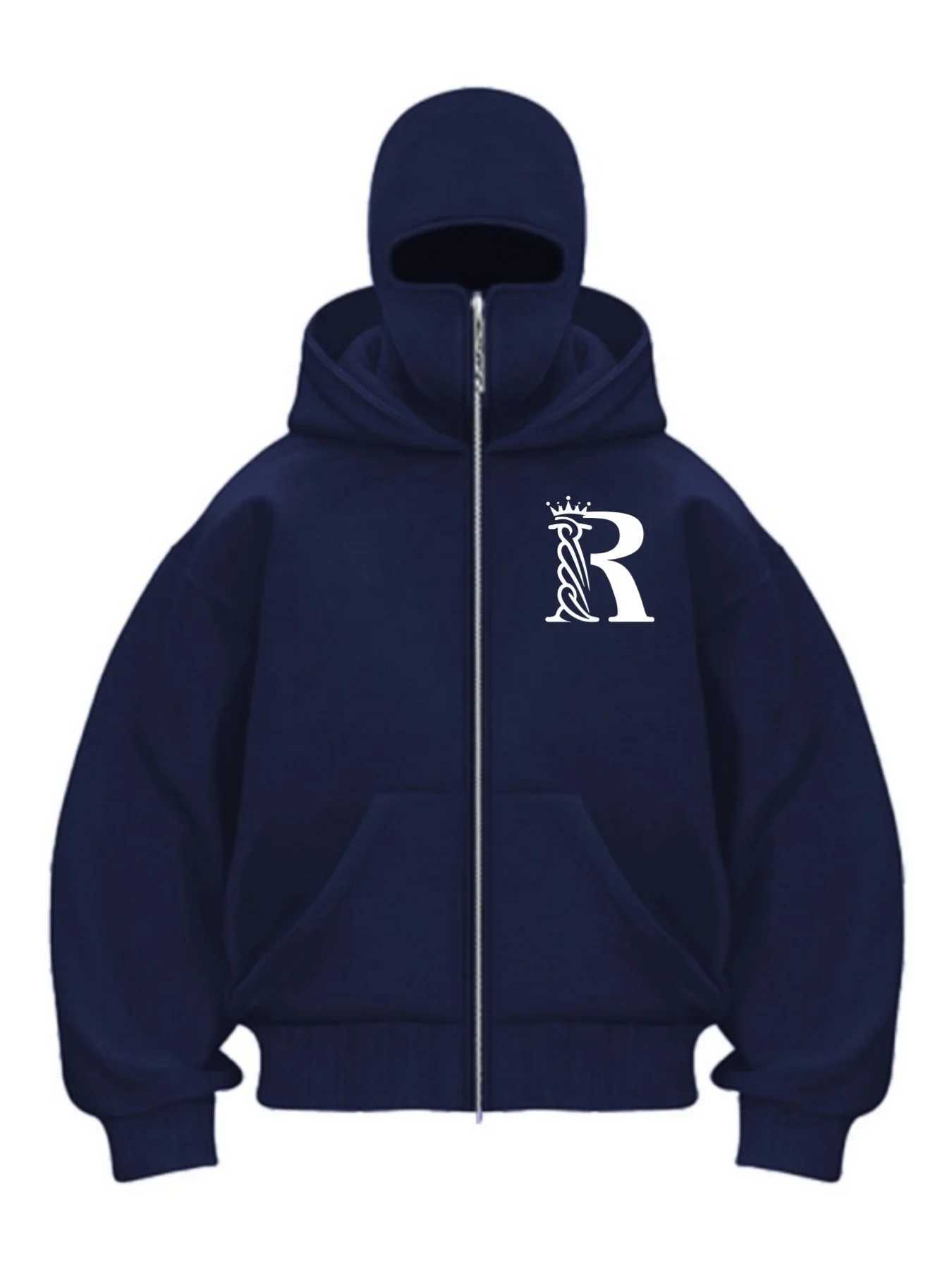 Balaclava Men Zip Hoodie Winter Warm Casual Sweatshirt Y2K with Hooded Face Mask Zipper Design Sports Jacket Outdoor Activities W251021