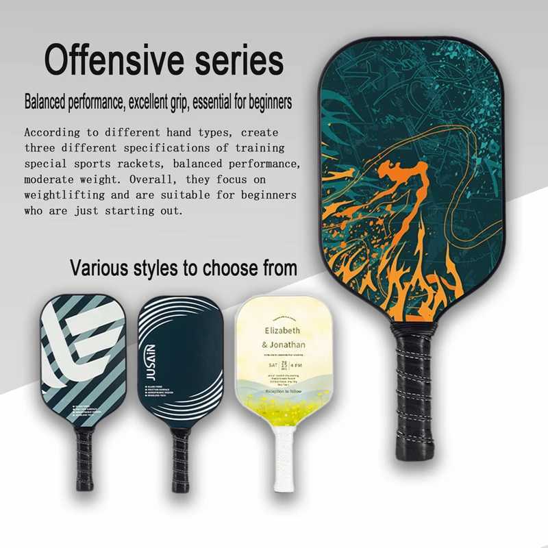 New Pickleball racket Offensive Pickleball Paddle Glass fiber professional grade beach tennis racket W251021