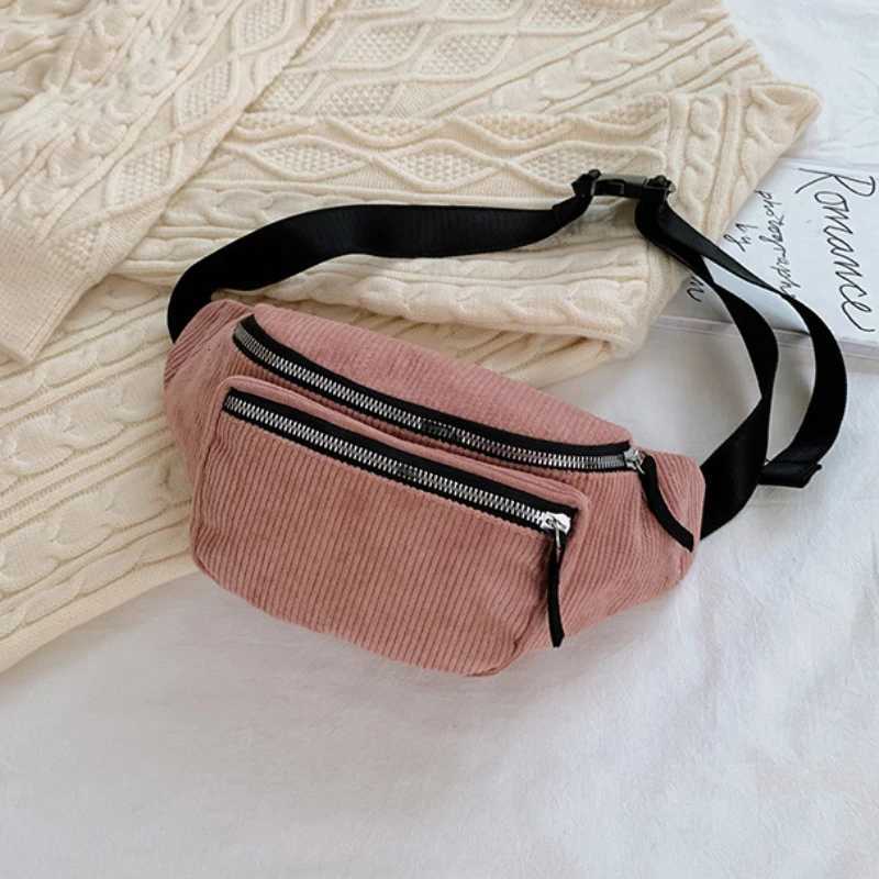 Corduroy Chest Bags for Women Fanny Pack Crossbody Bags Sport Half Moon Waist Belt Bag Fashion Phone Waist Pack for Women Z251021
