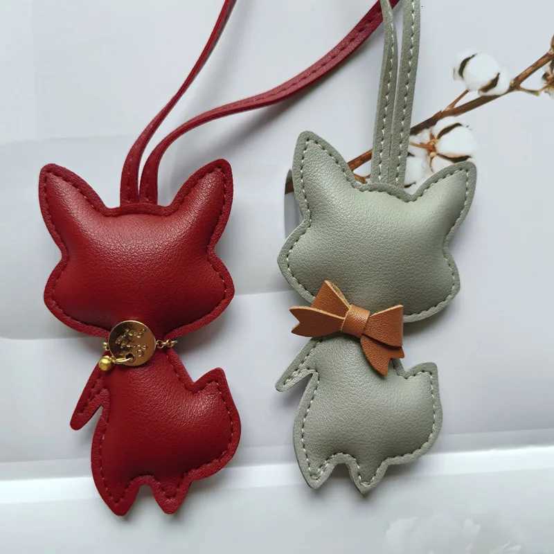 Mini Bear Keychain PU Leather Animals Keyring Hanging Ornament Backpack Handbag Charm Gift For Men Women Korean Bag Charms Y2k W251021