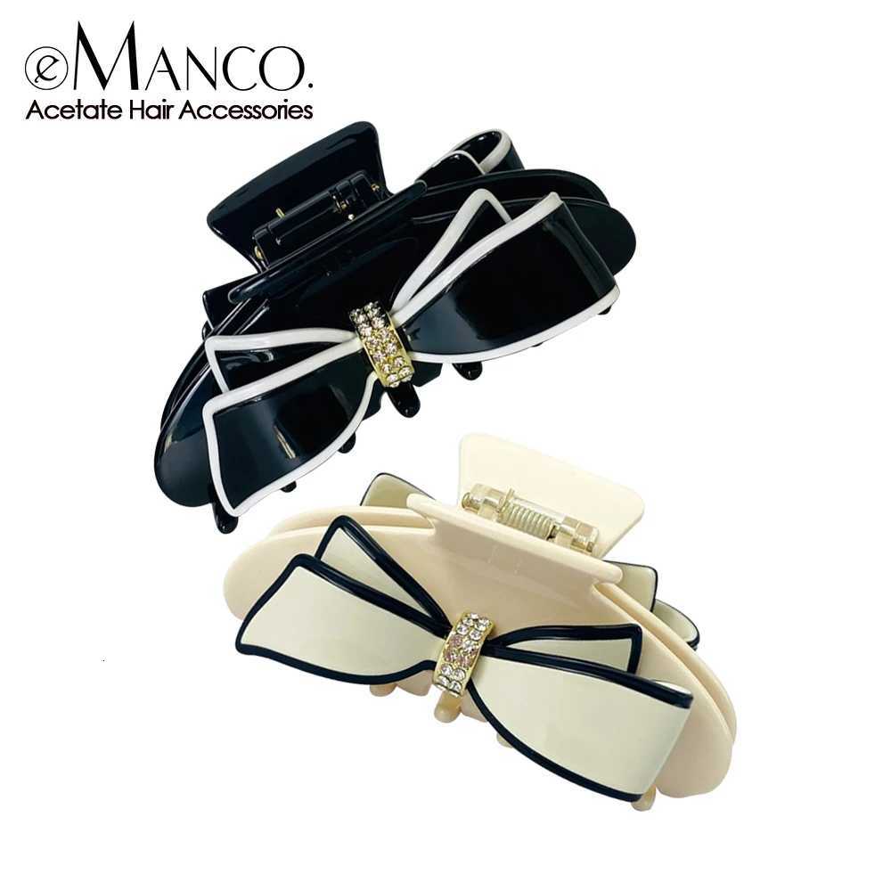 eManco Two Color Hair Clip Radiant Diamonds Grab Clip Safety Acetate Plate Niche Brand Easy To Fix Hair StylesW254021