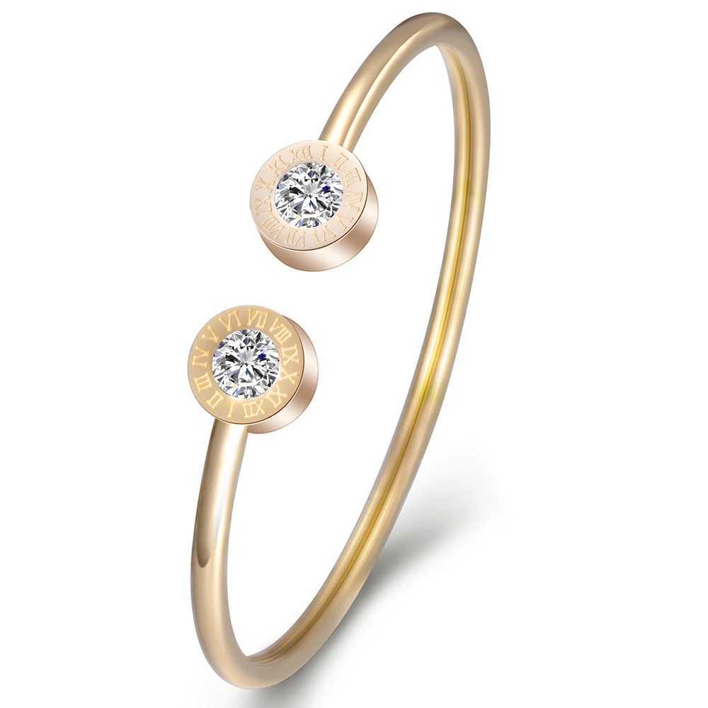 Adjustable Open Stainless Steel Bracelet Bangles 3 Color Cuff Bracelets for Women Jewelry Gift for Girls J251021