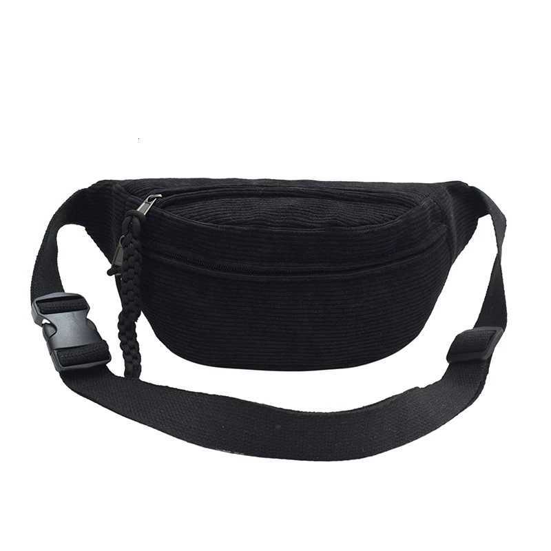 Women Waist Pack Large Capacity Corduroy Fanny Pack Street Style Chest Bag Fashion Shoulder Crossbody Bags Casual Waist Belt Bag Z251021