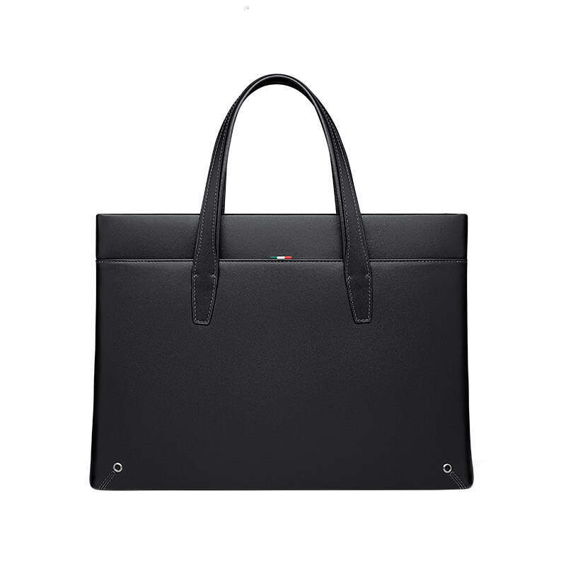 Luxury bag Men s Briefcase Genuine Top Layer Leather Cowhide Document inch Laptop Bag Waterproof Wear resistant Handbag