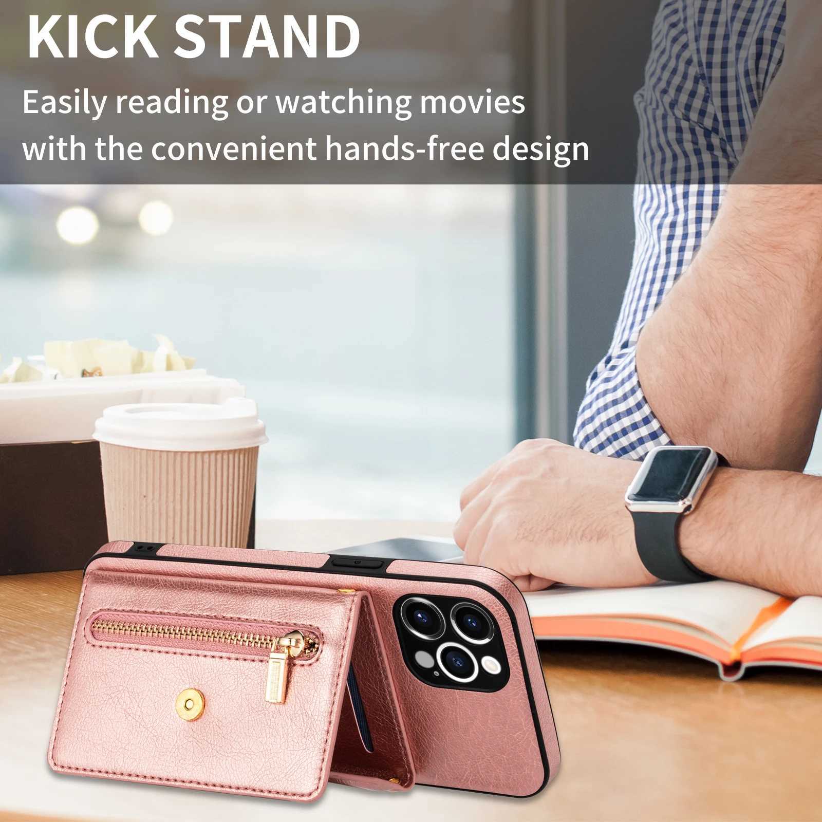 Zipper Wallet for IPhone 17 Air 16 15 Plus 14 13 12 Mini 11 Pro Max Case with Card Holder Lanyard Strap Crossbody Leather CoverY251021