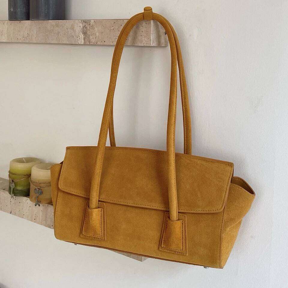 Suede Women's Armpit New Niche Design Frosted Cowhide Vintage High Quality Large Capacity Hand-Laundry Shoulder Bag 251021