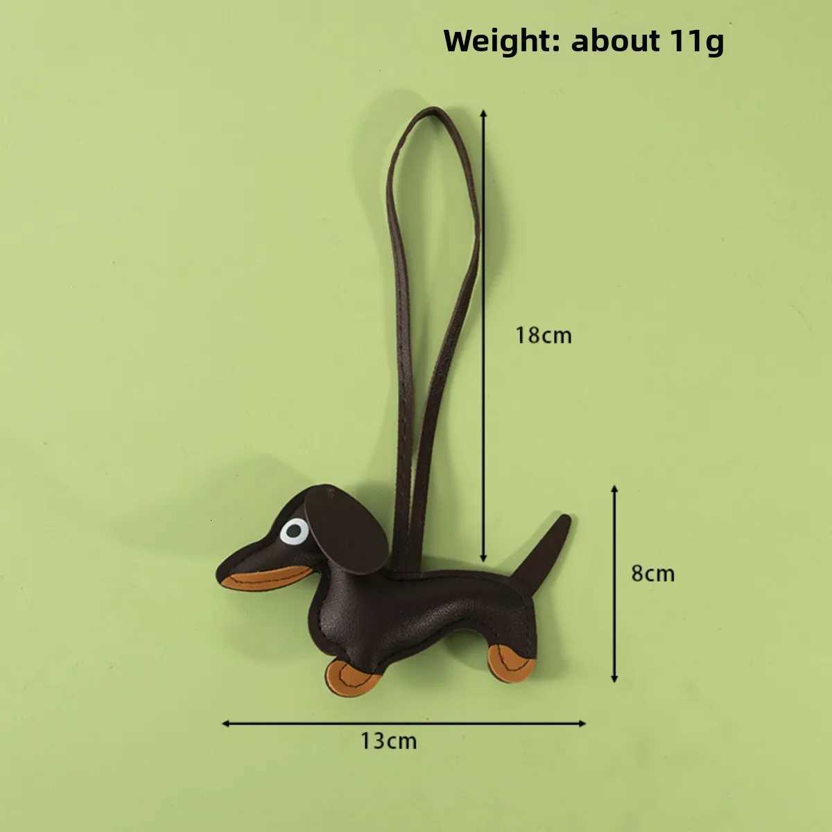 Cute Dachshund Shaped Leather Keychain Bag HangerInspired by Cute Lucy Couples Keychain Car Ornament W251021