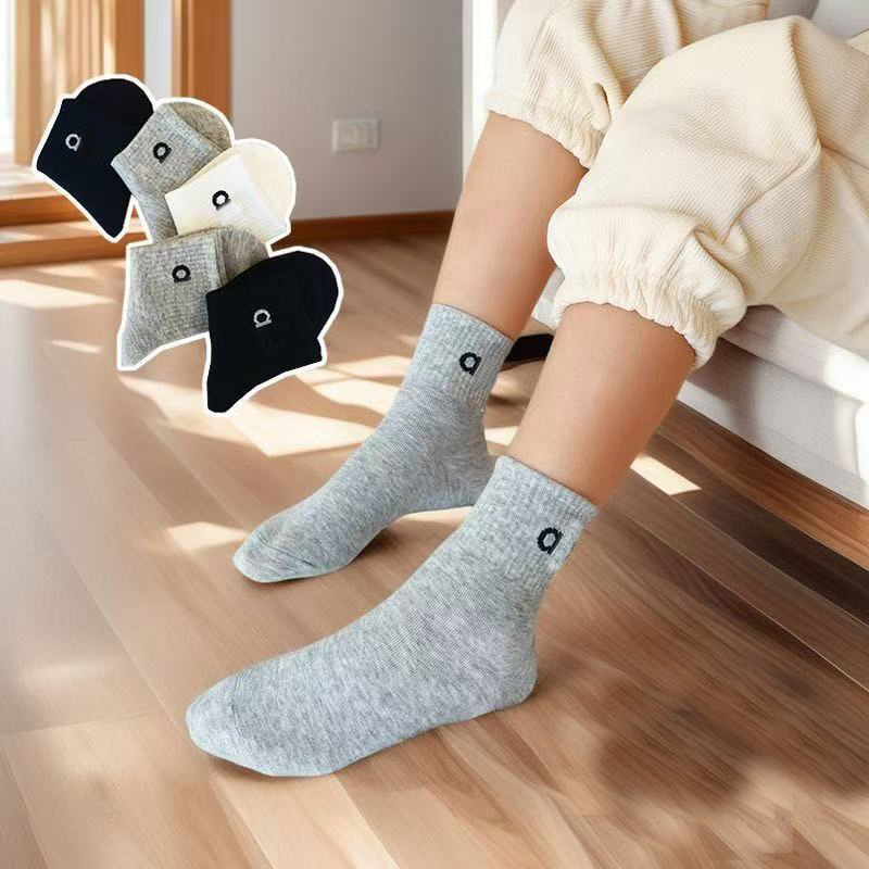 Designer Childrens Socks Fashionable Pure Cotton Baby Socks Casual Boys Girls Sock Kids Designer Stockings Suitable For All Seasons 5 Pairs Per Pack DLD2510211