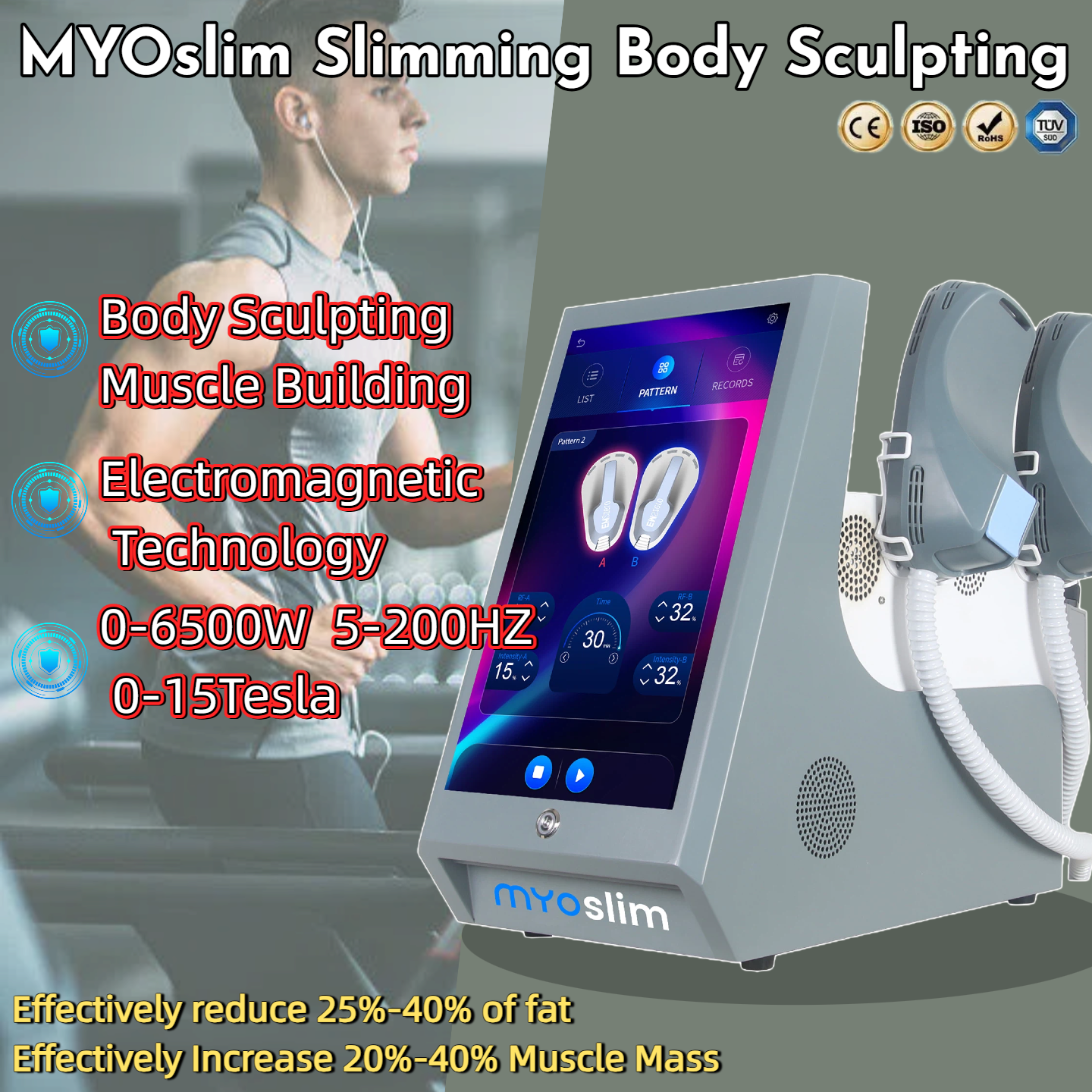 EMSzero NEO RF Body Sculpting EMS Sculpt Electro Magnetic Stimulation Weight Loss And Muscle Building Machine Fat Removal Body Contouring MYOslim Mach