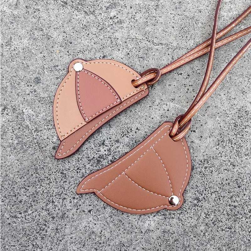 Classic Fashion Cute PU Leather Hat Shape Pendant Girl Bag Charm Accessories Women Handbag Key chain W251021