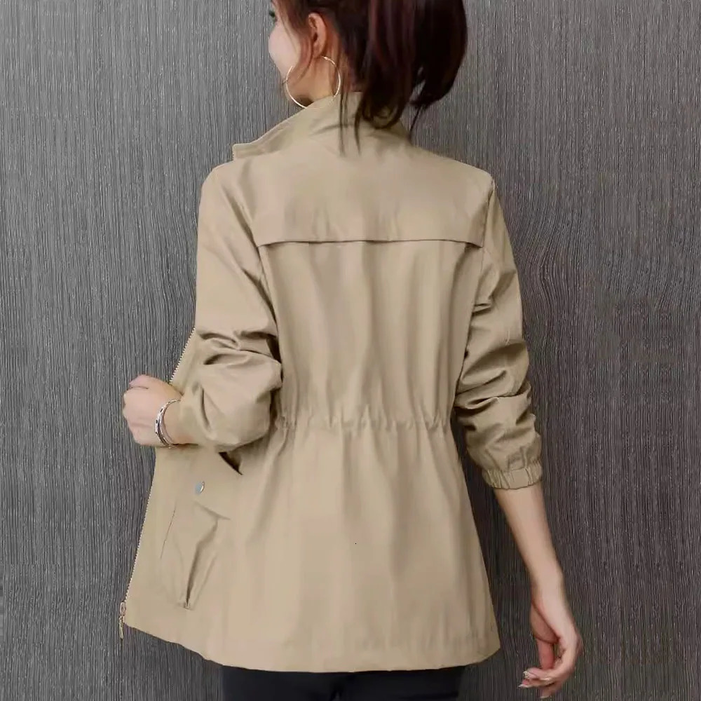 HIFASHION Women Double Layer Windbreaker Autumn Casual Slim Coat Fashion Plus Size 4Xl StandUp Collar Ladies Jacket 251021