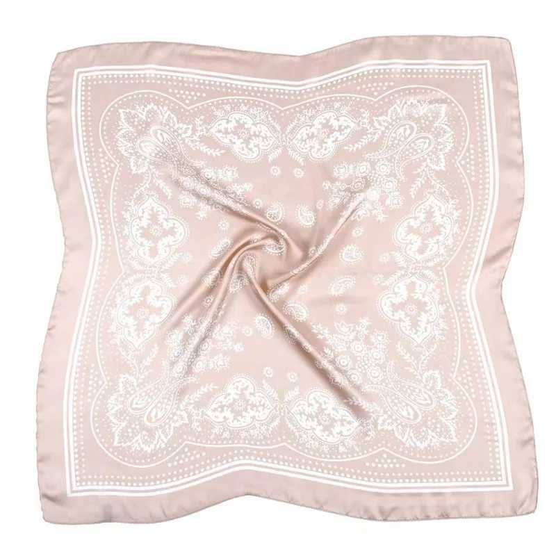 Women Scarf 70cm Black Hip Hop Bandana Kerchief Paisley Printed Hijab Headwear Wrist Hairwrap Square Scarves Print Handkerchief W251021