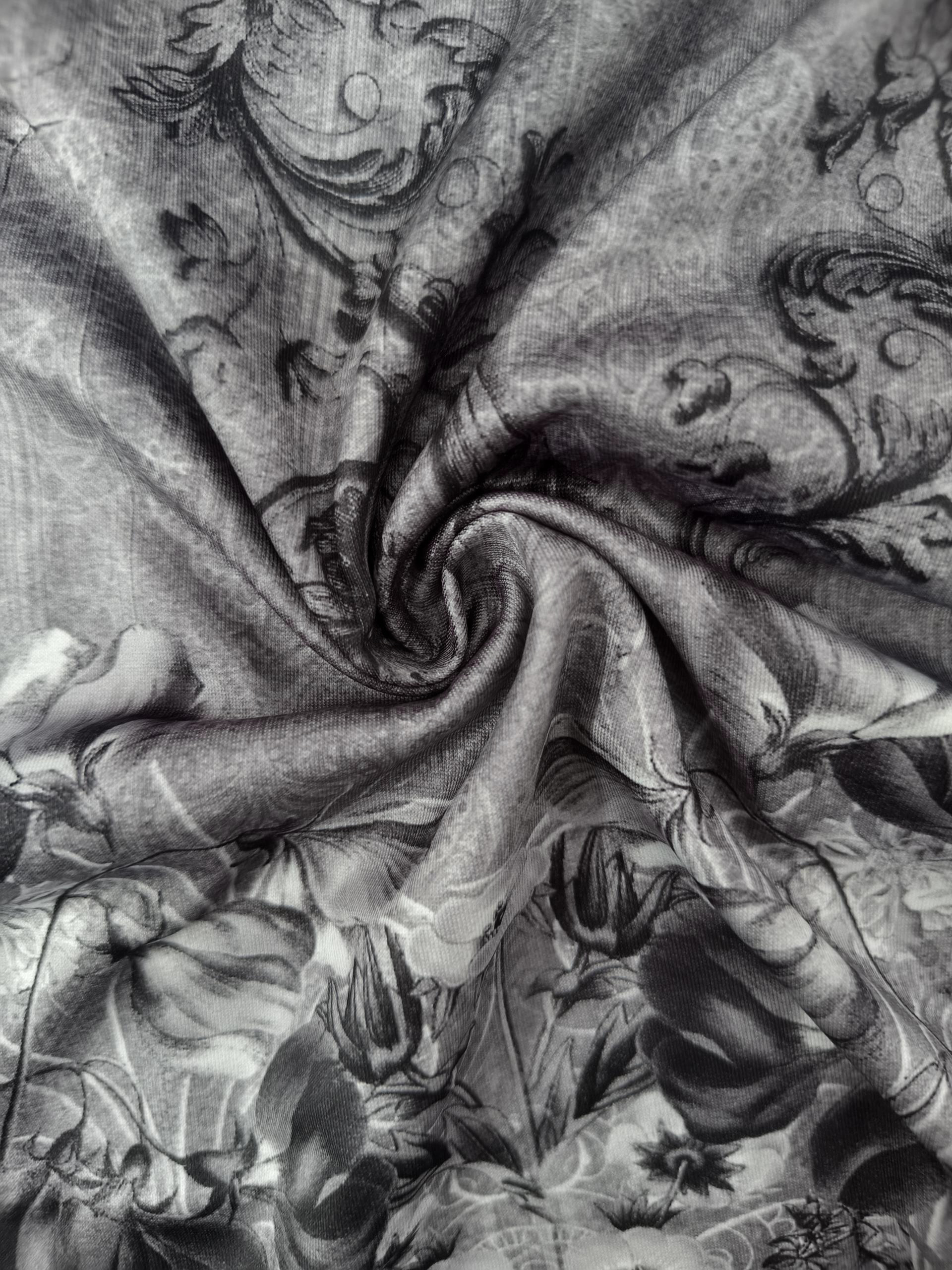 Women's Autumn New Fashion Black Gray Casual Versatile Long Sleeve T-Shirt, Milk Silk Holiday Essential Loose Blouse-CF25101