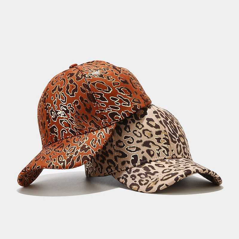 New Leopard Print Gold Stamping Pattern Baseball Cap for Men and Women Spring and Autumn Outdoor Sun Protection Hat Couple Hat H251020