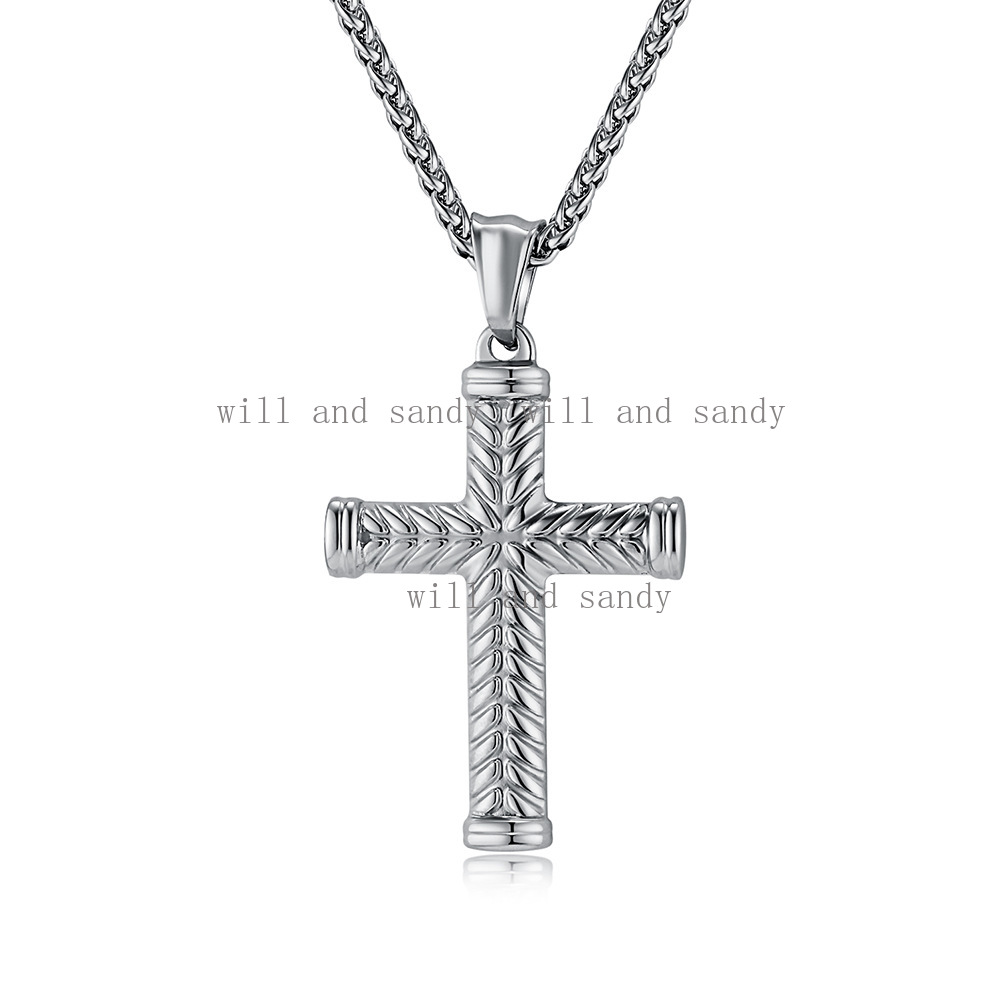 Non Tarnish 18K Gold Jesus Cross Necklace Designer Jewelry Stainless Steel Gold Chain National Flag Madonna Necklaces for Man Hiphop Fine Jewlery Gift