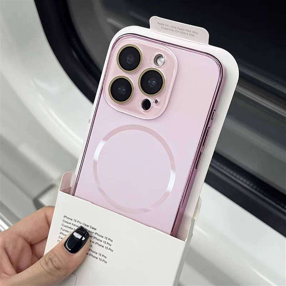 Nano Frosted Magsafe Lens Glass Protect Case For Iphone 17 Air 16 15 14 13 12 Pro Max Magnetic Wireless Charge Cover iphone 17 case