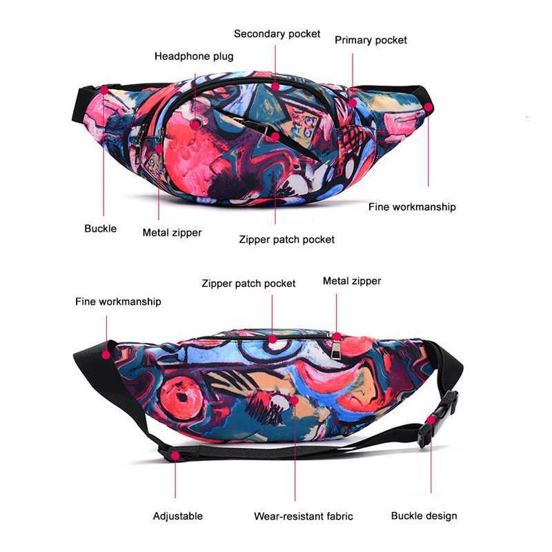 Printed Pillow Womens Waist Bag Waterproof Belt Bags for Ladies Travel Phone Case Belt Wallet Fanny Packs Female Chest Hip Bags Z251021