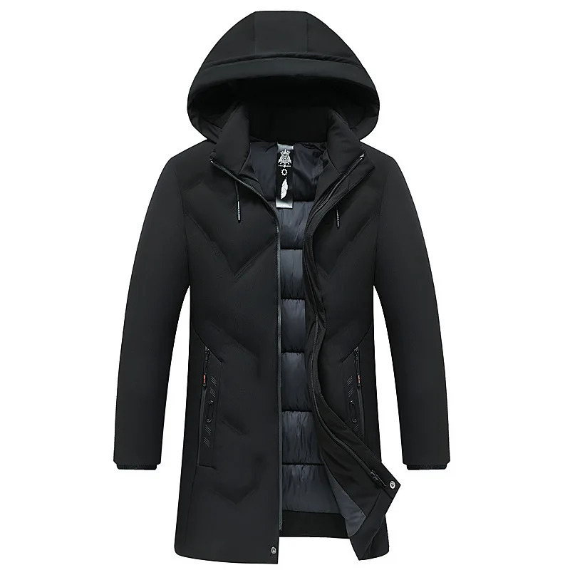 Mens Clothing Top Quality Fashion Hooded Casual Fashion Long Thicken Outwear Parkas Jackets Winter Windbreaker Coats 251013