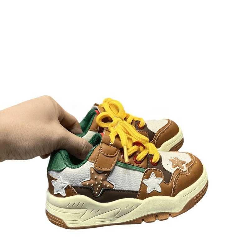 Spring Children Boy Girls Retro Multicolor Stars Punk Street Skateboard Shoes Kids Toddler Contrast Color Running Shoes C251021