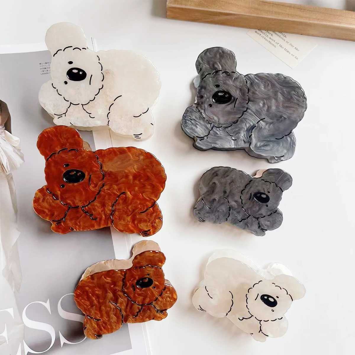 1pc Koala Womens Cute hair clip Fun Animal acetate hair clip Nonslip hair clip for thick hair Womens hair accessoriesW254021