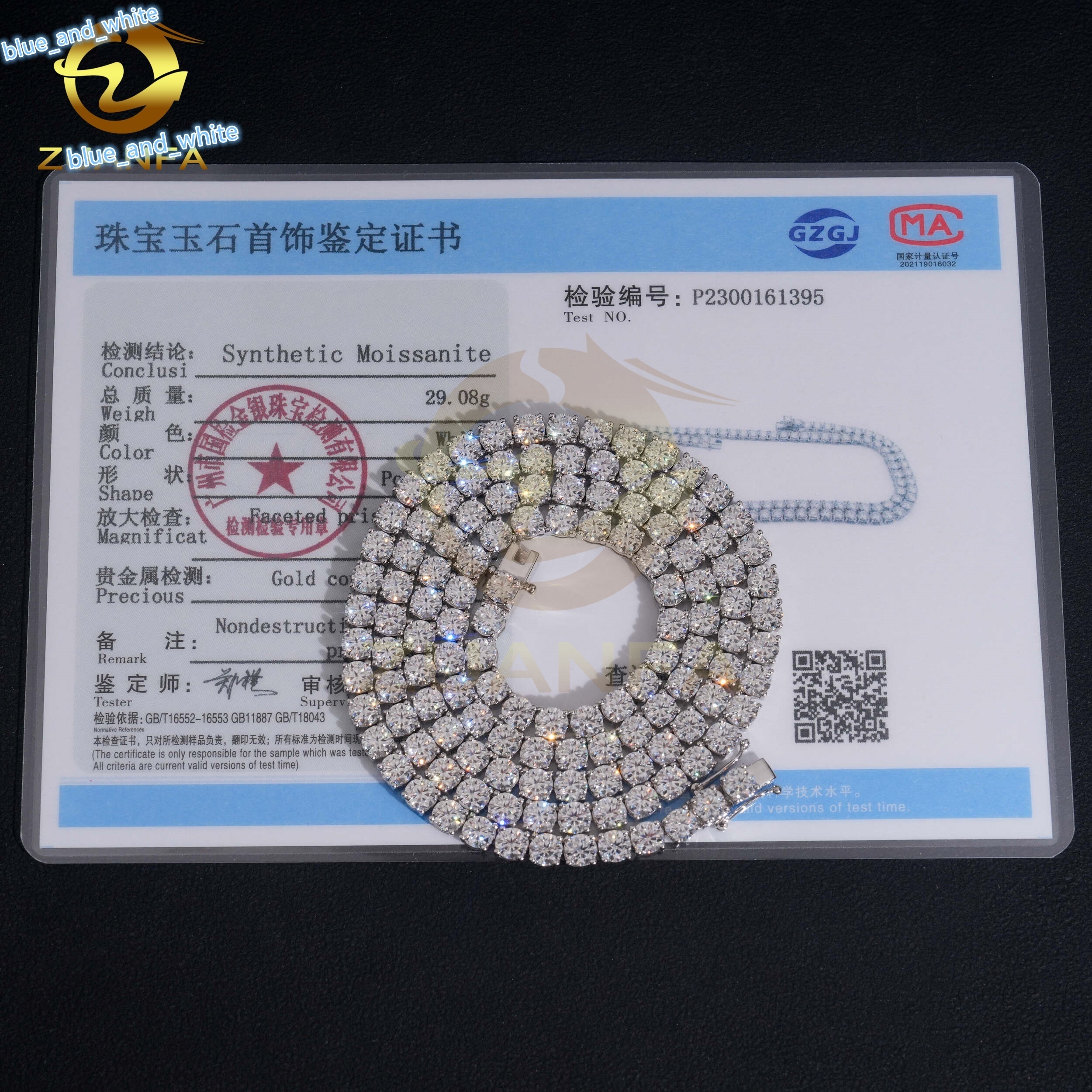 48 Hours Ship 10K Solid Gold 4mm Moissanite Diamond Hiphop Jewelry VVS Moissanite Necklace Moissanite Tennis Chain Necklace