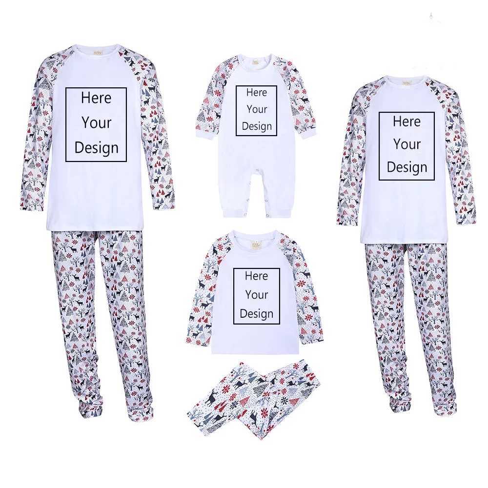 Father Mother ChildrenBaby Sleepwear Family Matching Outfits Custom DIY Add Own Personzed Image Text Holiday Pajamas Clothes L251021E40A