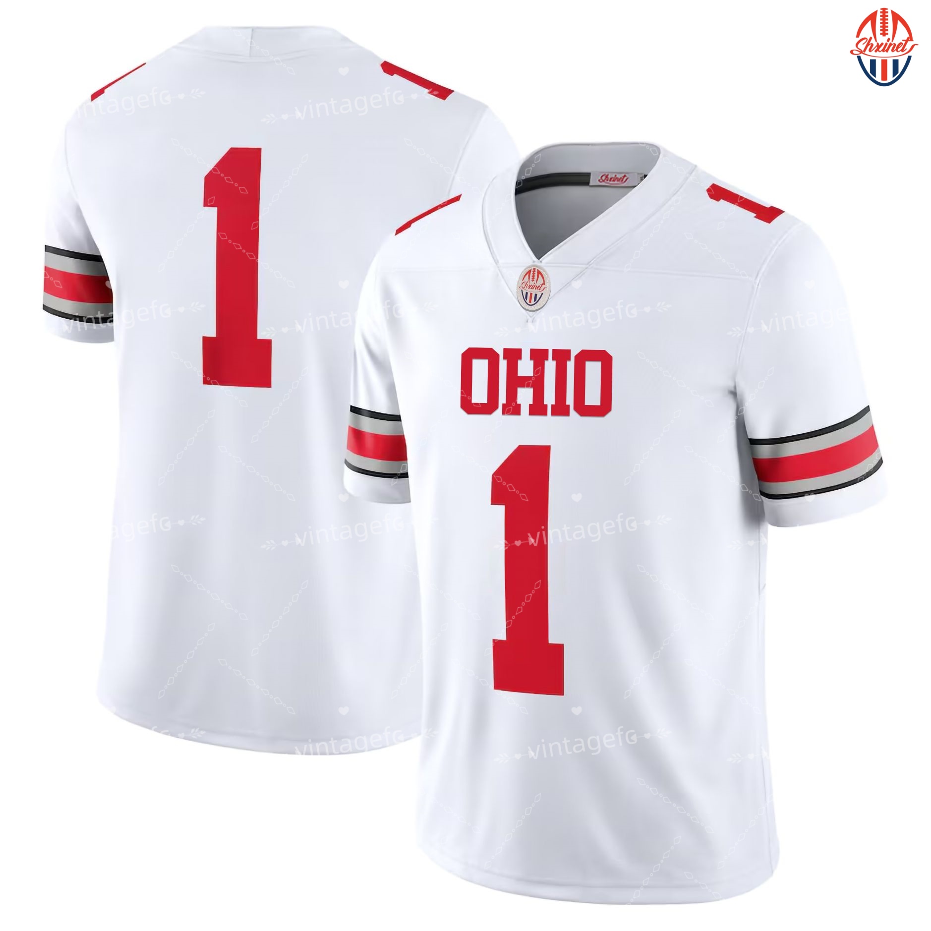 2025 College National Champion Buckeyes Jersey 4 Jeremiah Smith Ohio States Jack Sawyer Will Howard Caleb Downs Treveyon Henderson Simon Denzel Burke 