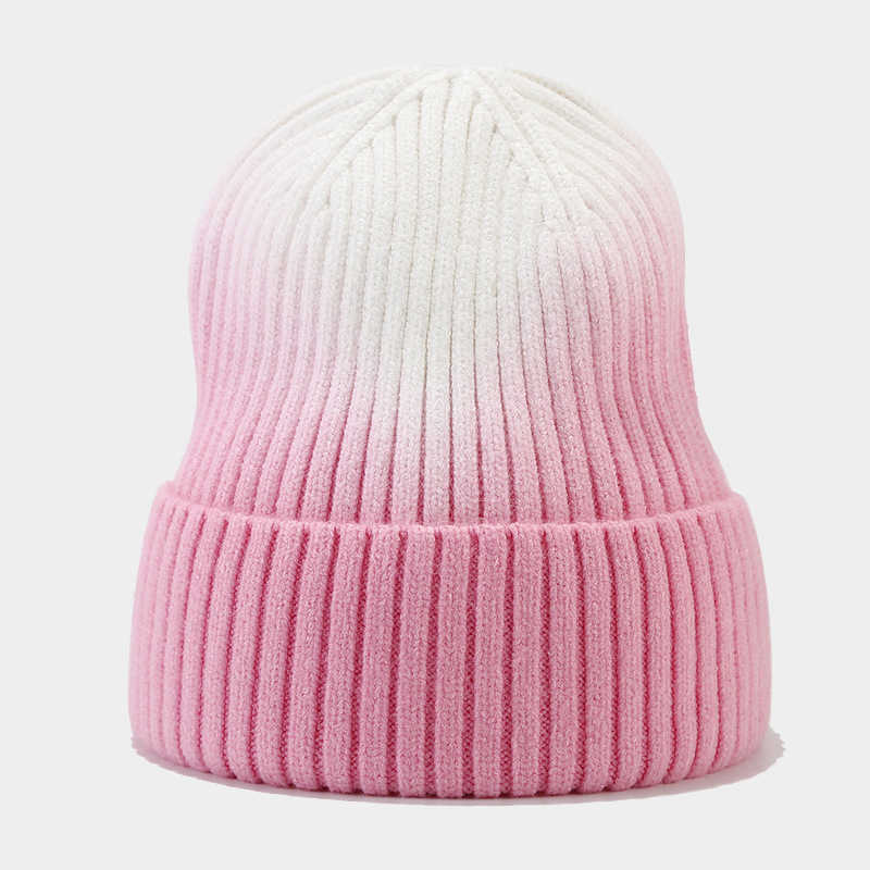 Fashion Knitted Hat for Women Trendy Rolled Edge Woolen Autumn Winter Outdoor Warm Ear Protection Hat H251020