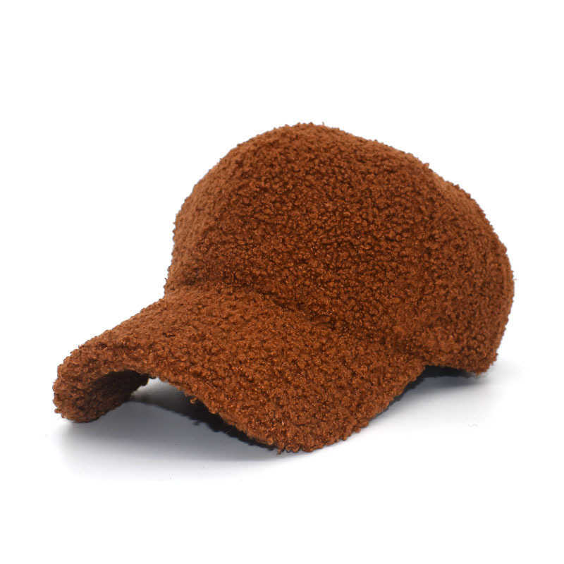 Baseball Cap Womens Cashmere Cap Autumn and Winter Solid Color Warm Hat Mens Couple Hat H251020