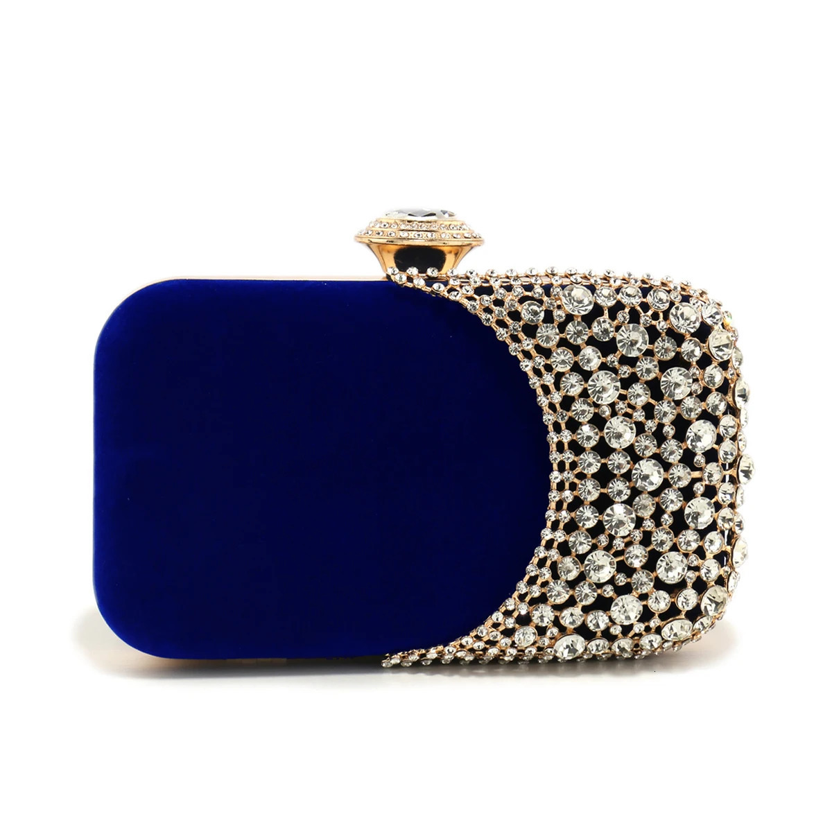 Hollow n Women Evening Bags Velvet Glitter Fashion Ladies Wedding Party Clutch Shoulder Chain Diamonds Handbags 251014