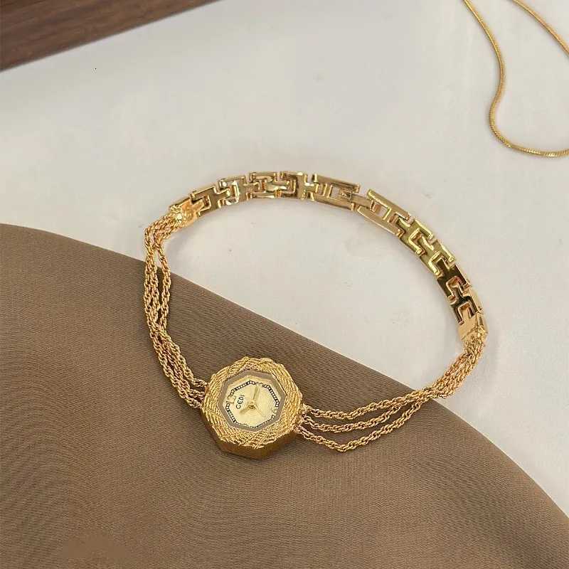 Elegant Gold Bracelet Ladies Retro Luxury Womens Quartz Fashion Ultra Thin Chain Jewelry Gift for WomenXJ251021