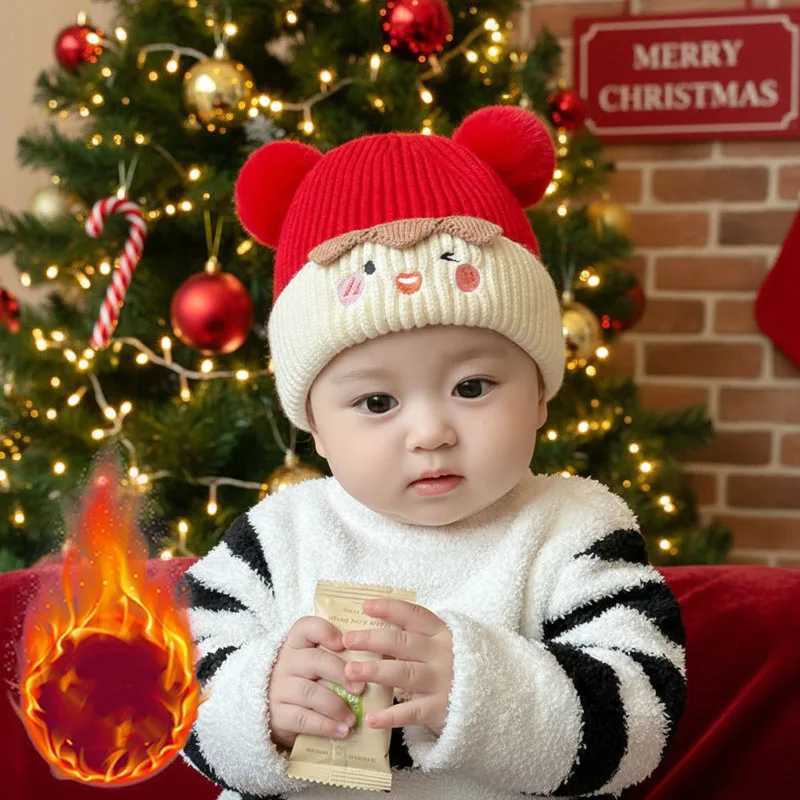 Warm Knitted Baby Christmas Hat Infant Winter Beanie Soft Cozy Cap Ear Protection Holiday Accessory for Toddler Outdoor Wear J251021