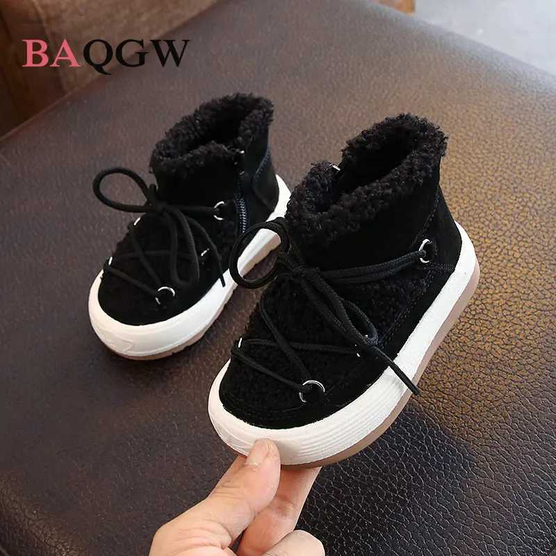 Children Warm Snow Boots Girl Princess Plush Thicked Toddler Shoes 16 Yeares Old Girls Soft Comfortable Casual Zipper Boots W251021