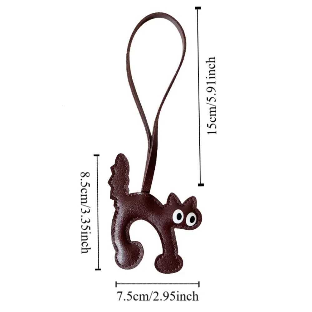 Cute PU Leather PU Leather Cat Hanger Dog Cute Puppy Cartoon Keychain Cartoon Car Keyring Bag Pendant Bag Ornament W251021