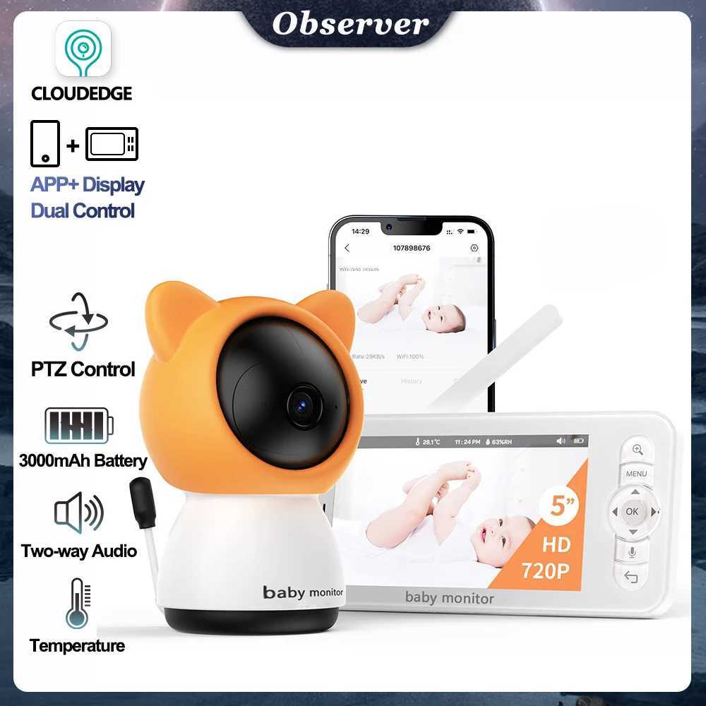 5 3MP Baby Monitor Babyphone Wireles Security PTZ Video Camera HD Night Vision Bebe Nanny VOX Lullabies Temperature Humidity J251121