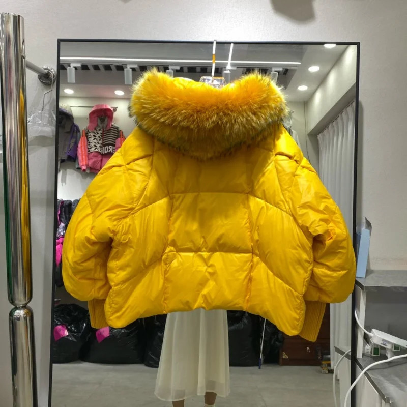 Winter Arrival Womens Fashion Casual Thickened Warm Knitted Sleeve Goose down Jacket Real Mink Collar Hooded High Quality 251017