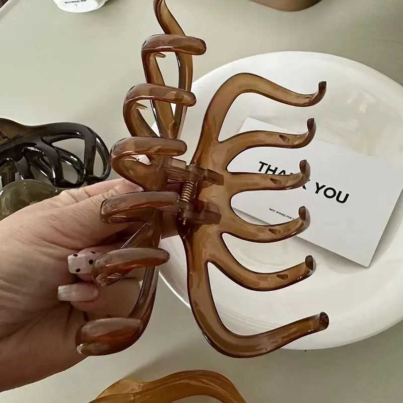 korea large hair claw for women fashion big hair clip girls claw clip for thick hair black hairclip ponytail clip accessoriesW254021