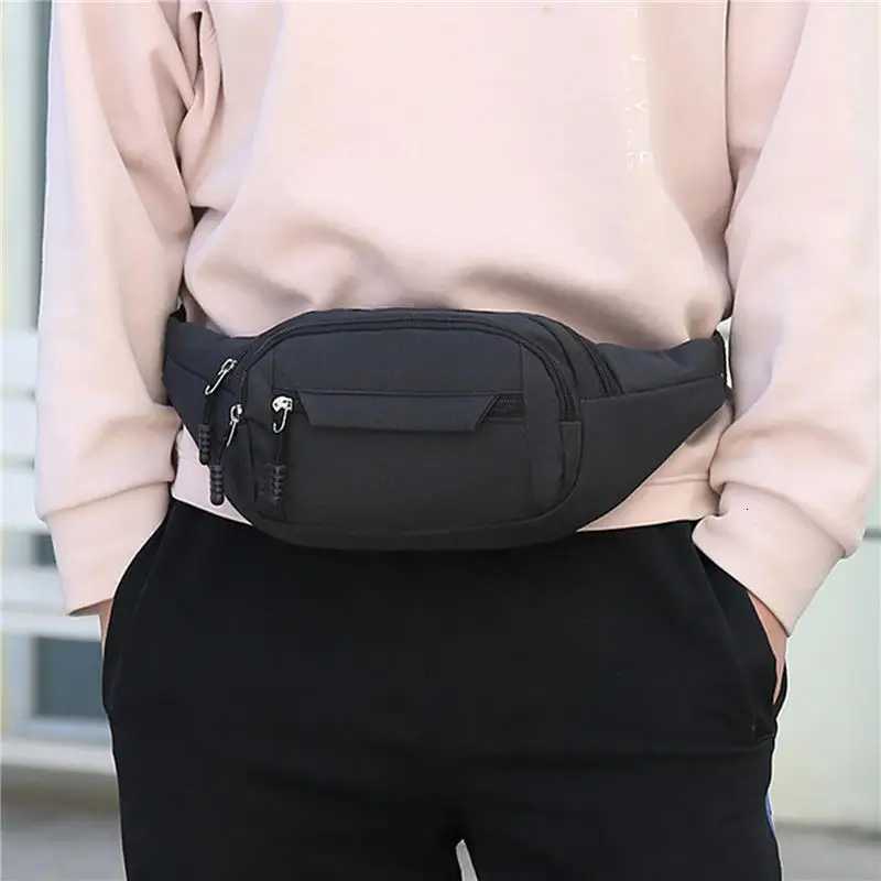 Waist Pack Women Men Waterproof Outdoor Sports Bag Unisex Canvas Bag Waist Pack Solid Color Zipper Crossbody Bag Mens Bag Z251021