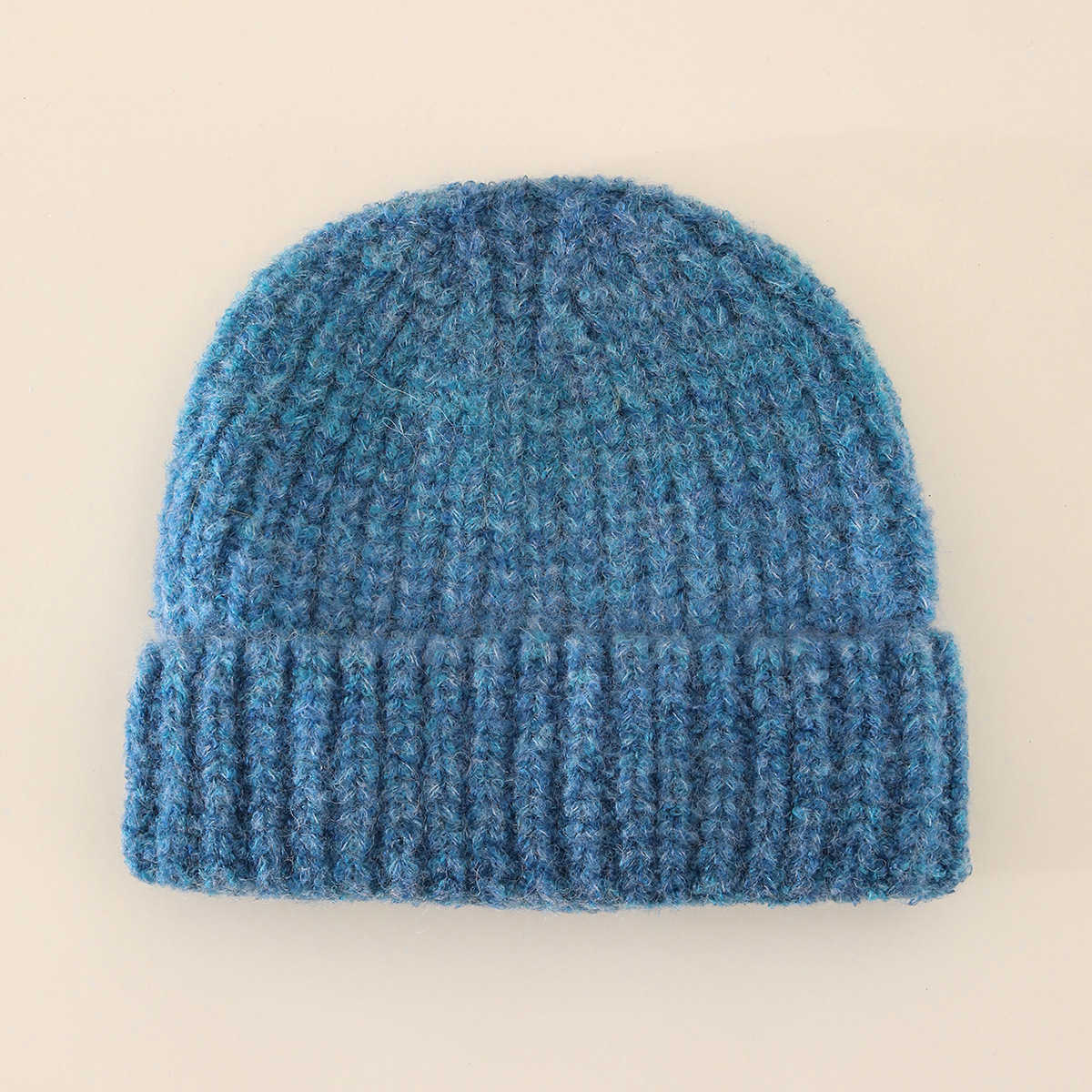 New Style Knitted Hat Gradient Rainbow Knitted Hat Winter Warm Casual Fashion Rolled Edge Wool Hat H251020