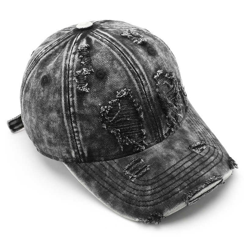 Womens Spring and Autumn Washed Vintage Distressed Baseball Cap Outdoor Mens Unique Sports Travel Sun Protection Visor Hat H251020