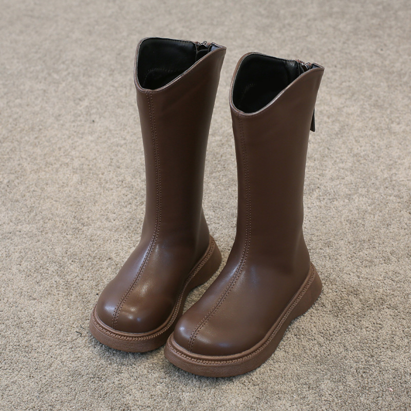 Kids High Boots for Girls Toddler Fashion Design Winter Warm Long Boots Kidszworld Girl Children Leather Boots Shoes Size 23 - 36 K1181